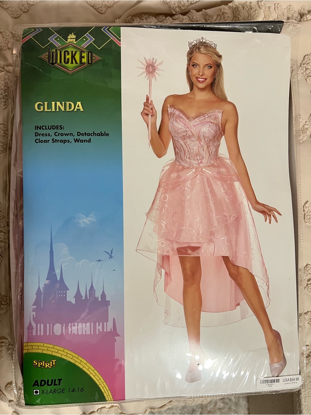 NEW* Glinda Costume- Adult X-Large - Spirit Halloween